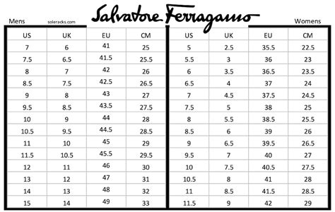 ferragamo shoe size guide|salvatore ferragamo size chart men.